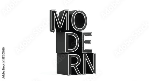 Modern word art stacked blocks with bold typography.