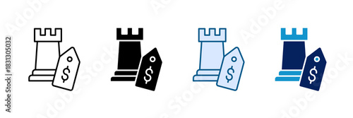 Pricing Strategy Icon Set Multiple Style Collection