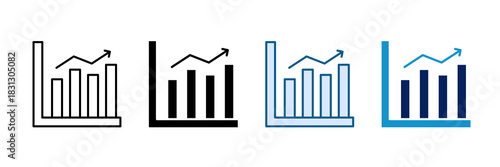Sales Volume Icon Set Multiple Style Collection