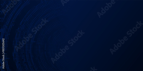 Fintech Big Data Visualization. Abstract Digital Circles of Particles. Futuristic Circular Sound Wave. 3D Virtual Space VR Cyberspace. Crypto Currency Blockchain Concept. Vector Illustration. Eps10