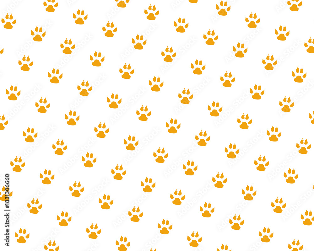 Obraz premium A view of a dog paw print grid, as a background.