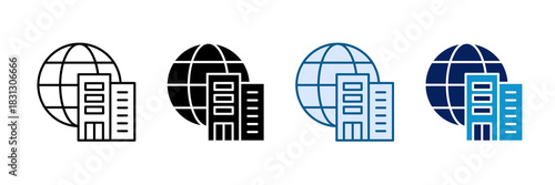 Multinational Icon Set Multiple Style Collection