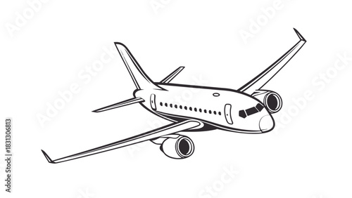 Airplane Journey Icon Vector