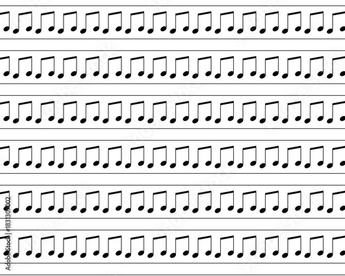 A view of an eighth note pattern, as a background.