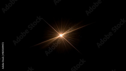 Wallpaper Mural Golden light crossing across the dark space Torontodigital.ca