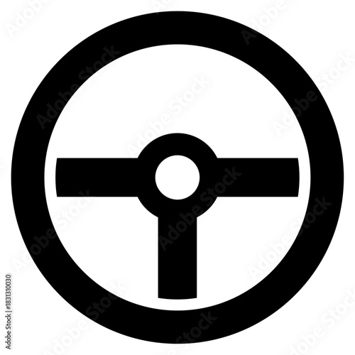 vector illustration of a steering wheel