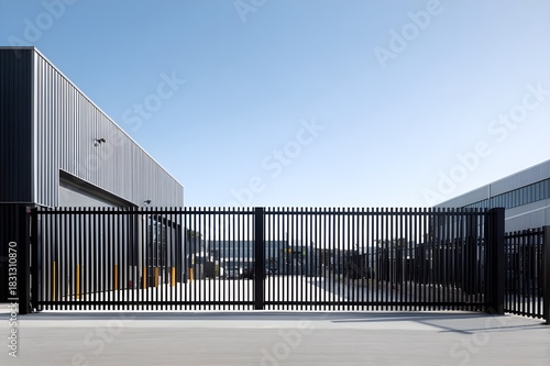 Industrial Warehouse Sliding Gate Heavy Duty Commercial Building Entry Access Security Metal Door