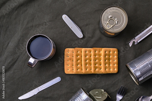 Hardtack and Emergency Food on Fabric