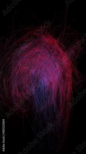 Abstract human brain animation representing mental health