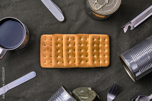 Hardtack and Emergency Food on Fabric