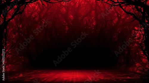 Horror fantasy adventure theme, a stranger world filled with a sense of mystery, wallpaper background illustration poster in light and shadow