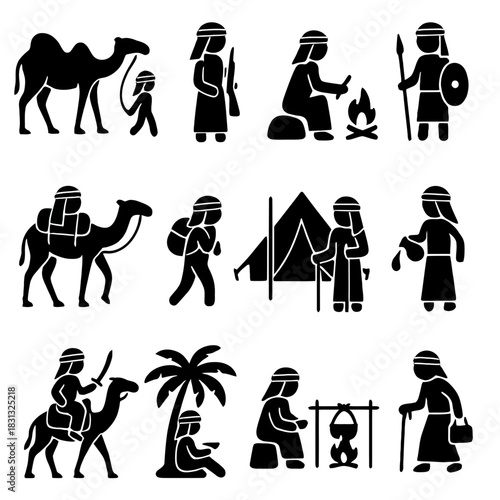 Bedouin Warriors, Guardians, and Desert Life Icons