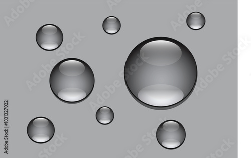 water drops on metal background
