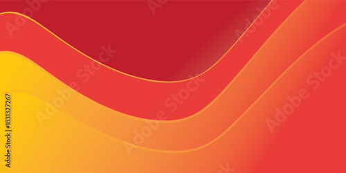 Vector abstract background with dynamic orange waves, lines and particles. Eps10