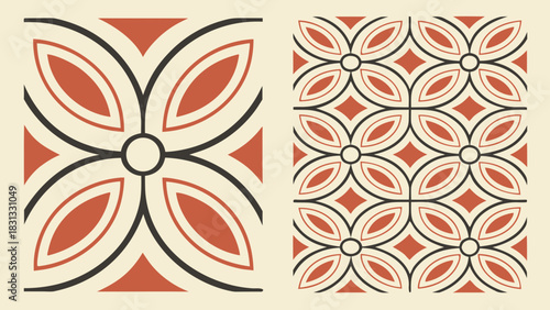 Abstract seamless vintage vector pattern design texture