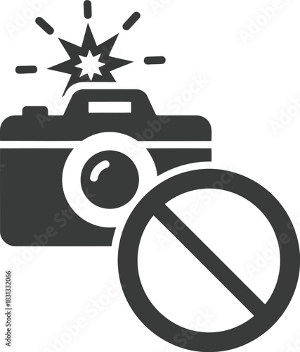 No photography allowed icon camera forbidden sign restrictions symbol vector graphic forbidden sign vector