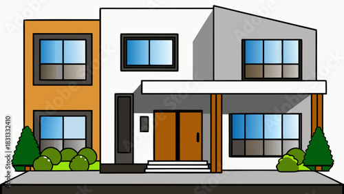 Modern Minimalist Home Exterior Front Elevation Design