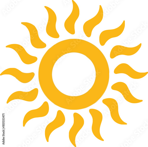 Vibrant abstract sun rays circle logo symbol vector art illustration vector