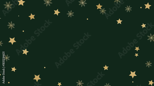 Elegant festive design with shimmering stars and snowflakes, bringing a touch of magical winter holiday charm, perfect for seasonal promotions and greetings