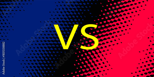 An attractive and simple two-sided split background for team games or challenges. eps 10