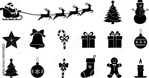 Illustrations of Xmas Silouettes
