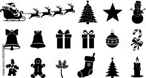 Illustrations of Xmas Silouettes
