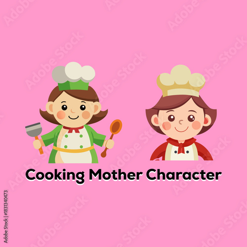 Cooking Mother Character Avatar Set
