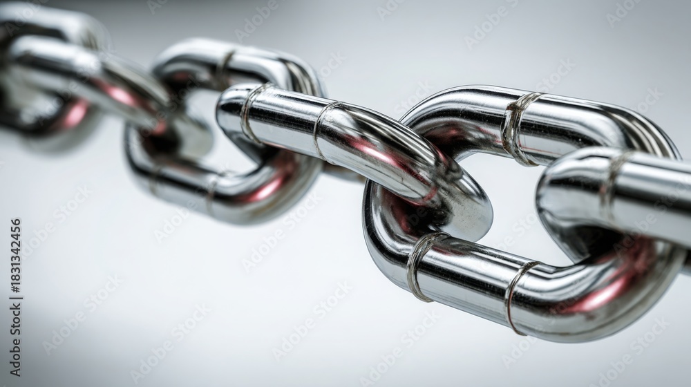 Fototapeta premium Abstract representation of a chain symbolizing connection and linkage in digital asset management and innovation