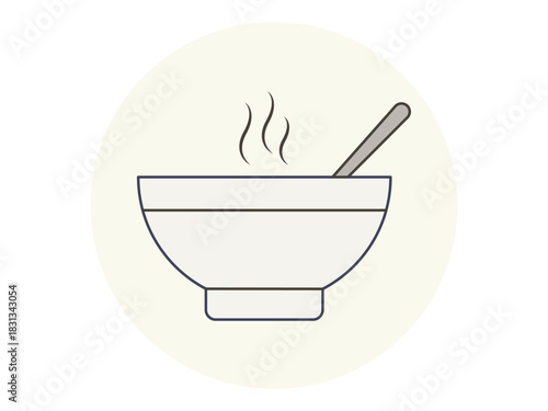 Soup icon. Restaurant icon design. Simple vector icon. Vector illustration.