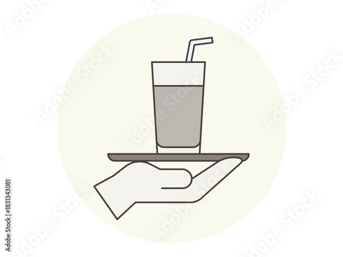 Welcome drink icon. Restaurant icon design. Simple vector icon. Vector illustration.
