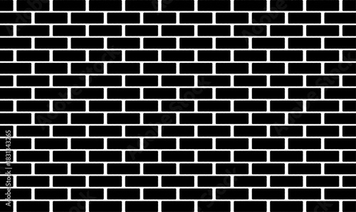 べた塗　レンガ模様　シルエット　背景