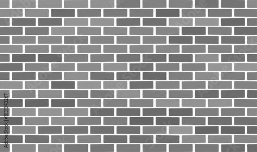 レンガ模様の背景素材　グレー