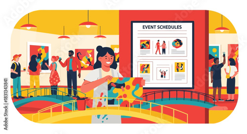 Artistic Exploration: Vibrant Art Gallery Showcasing Diverse Perspectives