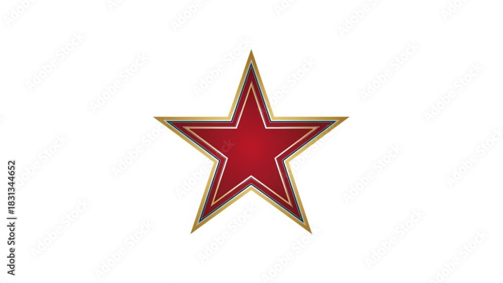 Fototapeta premium red star on white background