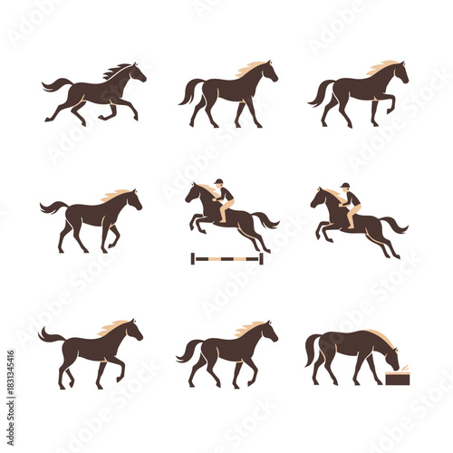 Set of nine line art icons of marine life, featuring sea turtle, jellyfish, octopus, and various fish vector illustrations.