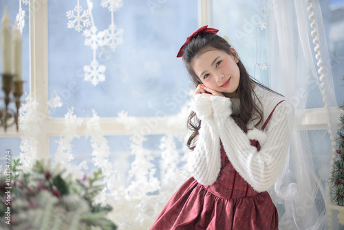 Portrait of beautiful teen girl