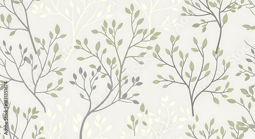Elegant tree branch pattern on a light background nature design.