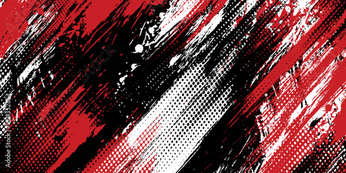 Gaming esport background striking stripes electric banner vector illustration design red black grunge brush wing comic pattern modern abstract concept livery stripes decal paint splash splatter.eps 10
