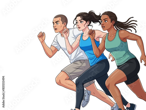 Determined Police Officers in High-Speed Pursuit, A Dynamic Illustration of Law Enforcement in Action