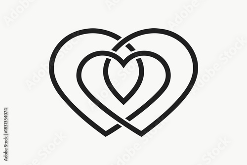 Heart shaped cookie with cutter and red heart illustration