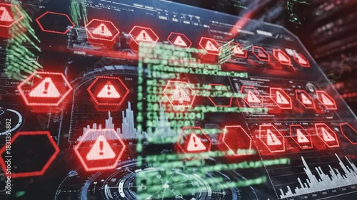 Critical System Failure Alert on Digital Dashboard Interface.