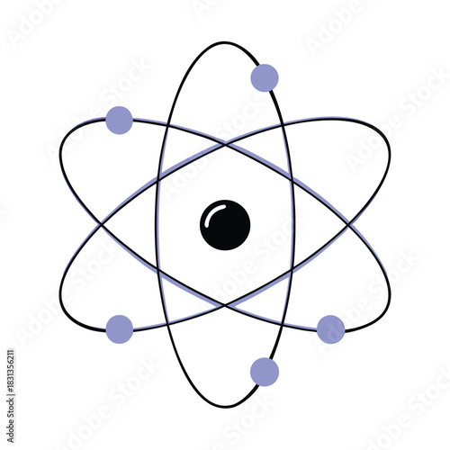 Atomic Structure Model Illustrating Science Research and Education