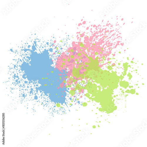 Colorful Paint Splatter Vibrant Colors Illustration