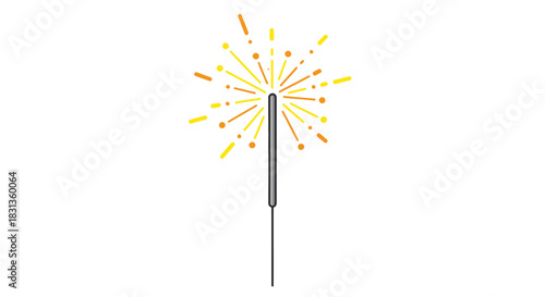 Sparkler Icon Festive Celebration Graphic for Designs and Holiday Projects
