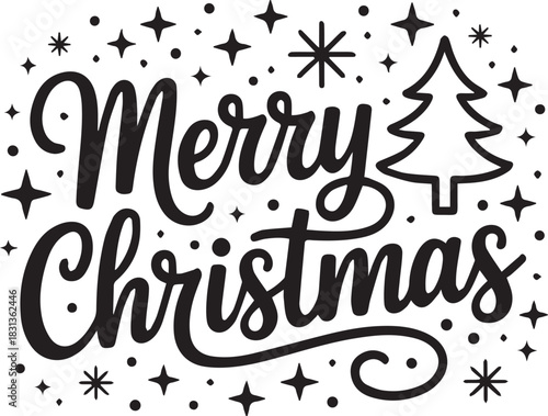 Merry Christmas SVG, Vintage Christmas svg