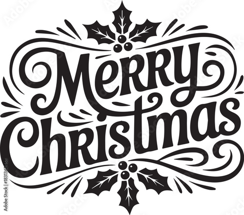 Merry Christmas SVG, Vintage Christmas svg