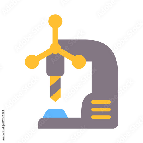 Drill Press Icon - Flat Color