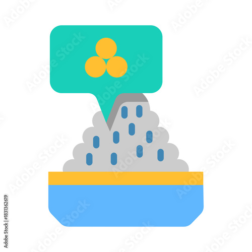 Plastic Pellet Icon - Flat Color