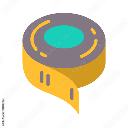 Steel Coil Icon - Flat Color