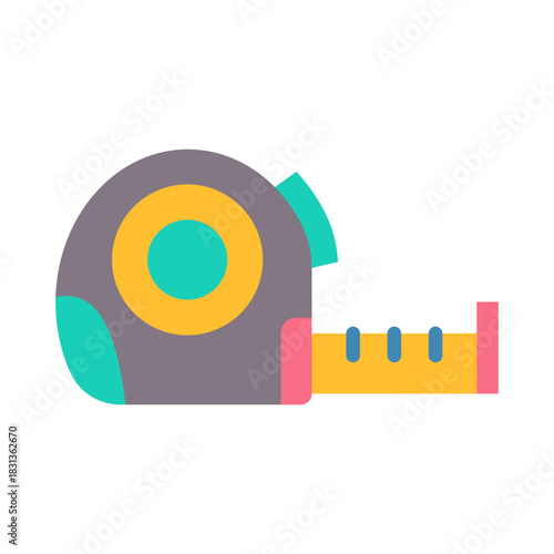 Measuring Tape Icon - Flat Color